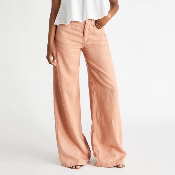 Etica Denim Devon Wide Leg Pant in Coffee - Picture 3 of 5